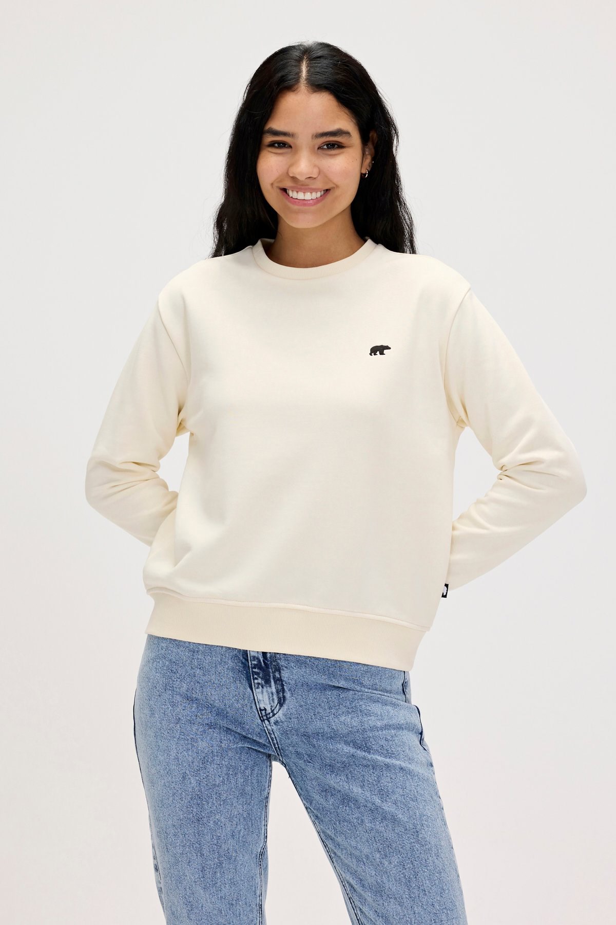 Bad Bear Basic Kadın Sweatshirt 23.04.12.001-C108 Beyaz