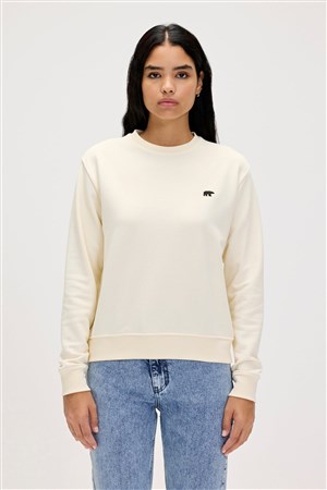 Bad Bear Basic Kadın Sweatshirt 23.04.12.001-C108 Beyaz
