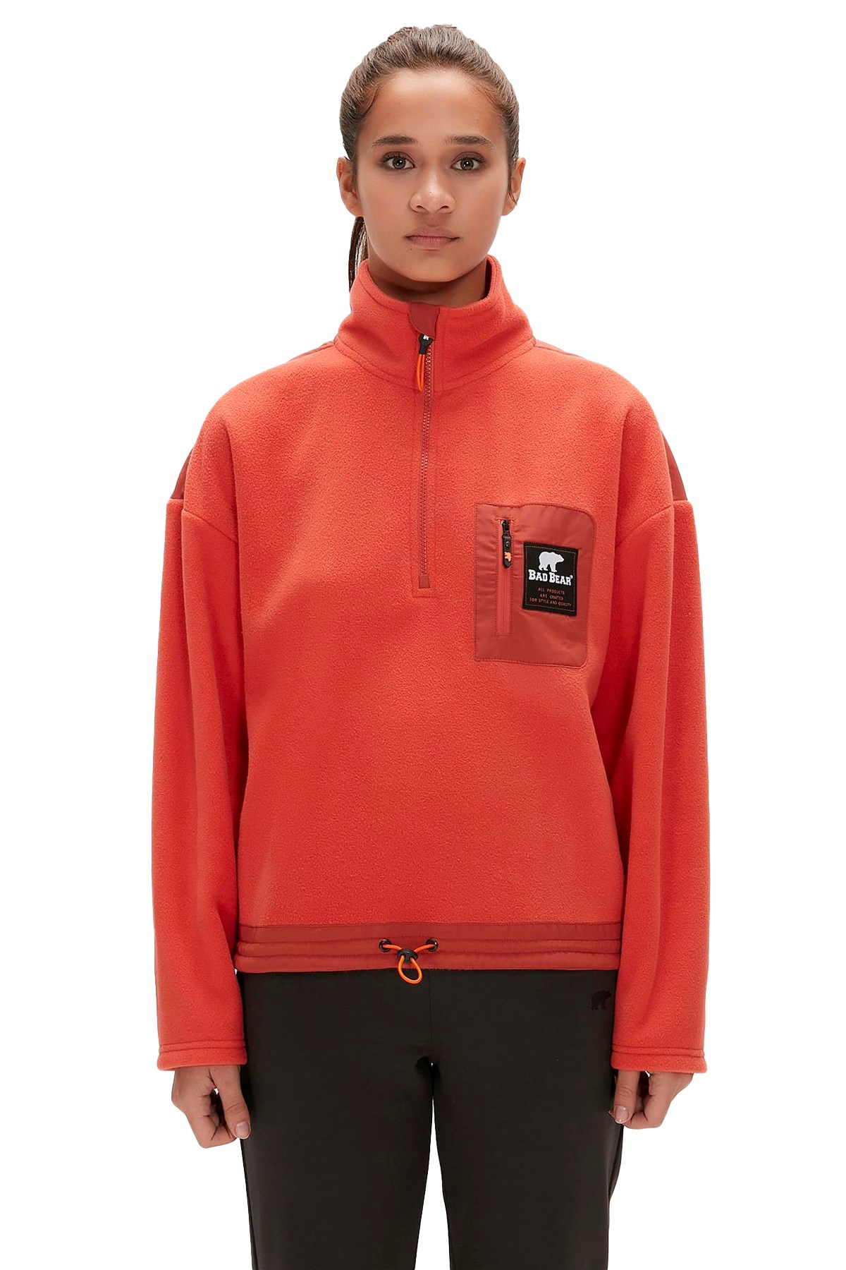 Bad Bear Kadın Polar Sweatshirt 23.04.21.001-C109 Kırmızı