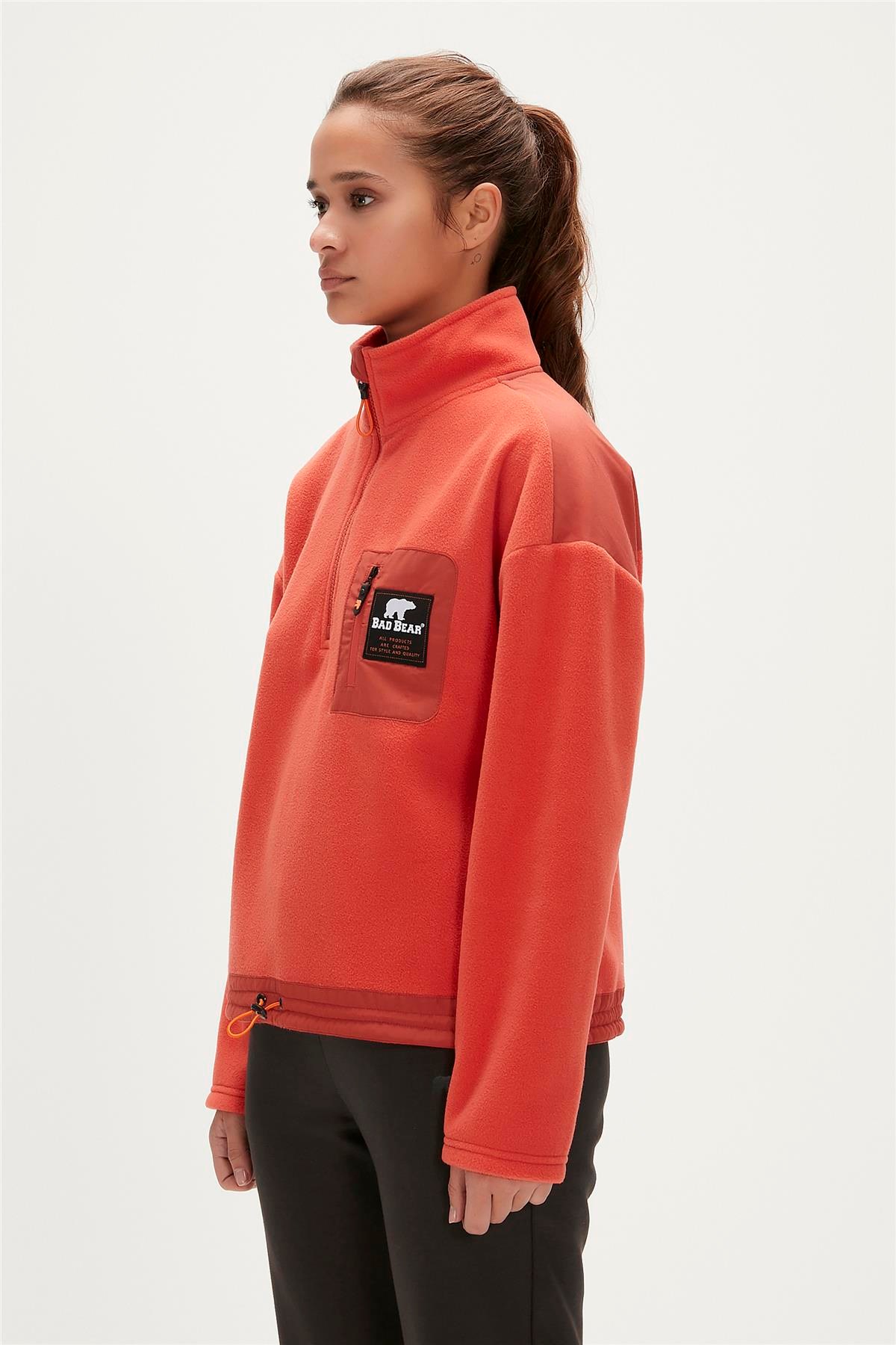 Bad Bear Kadın Polar Sweatshirt 23.04.21.001-C109 Kırmızı