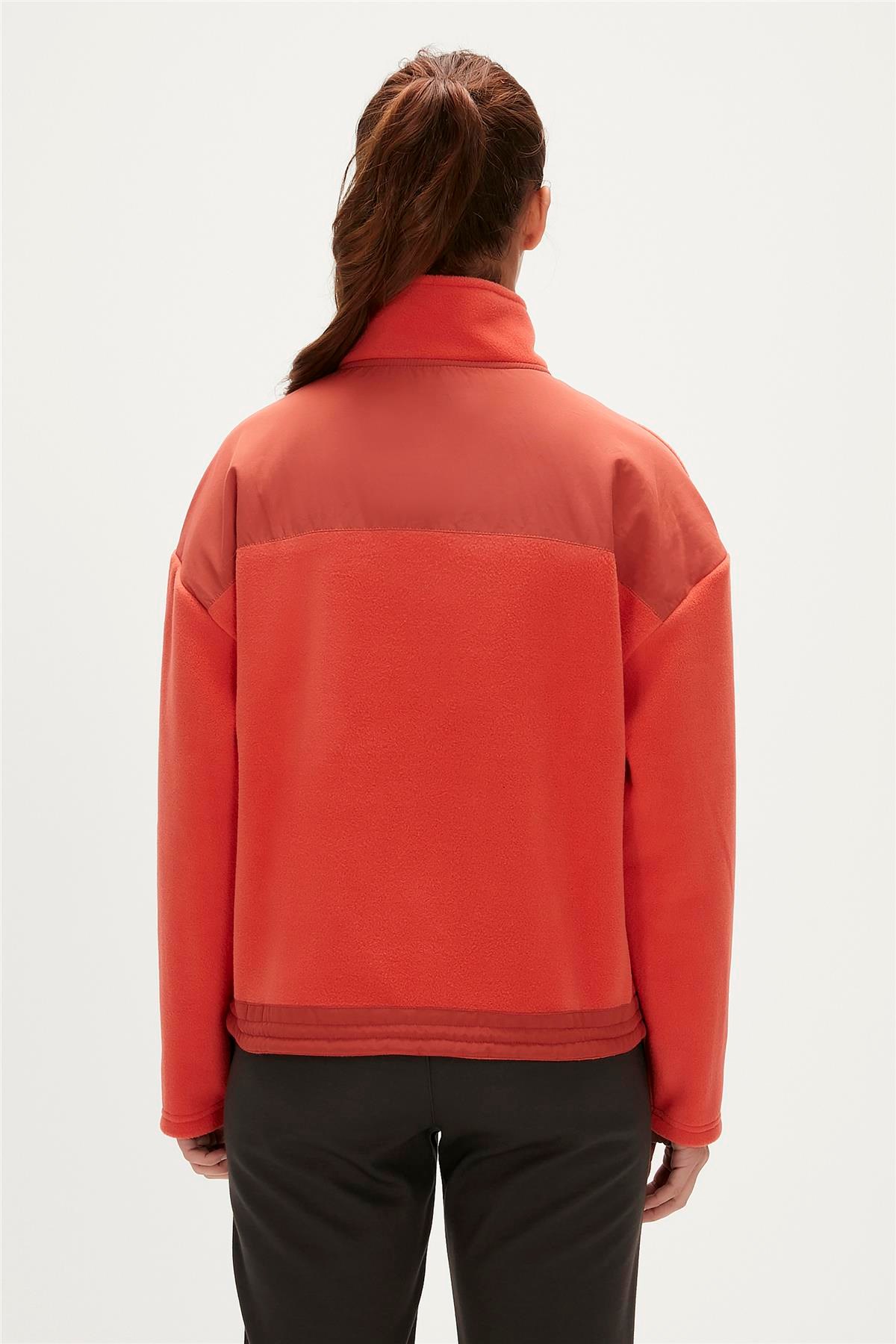 Bad Bear Kadın Polar Sweatshirt 23.04.21.001-C109 Kırmızı