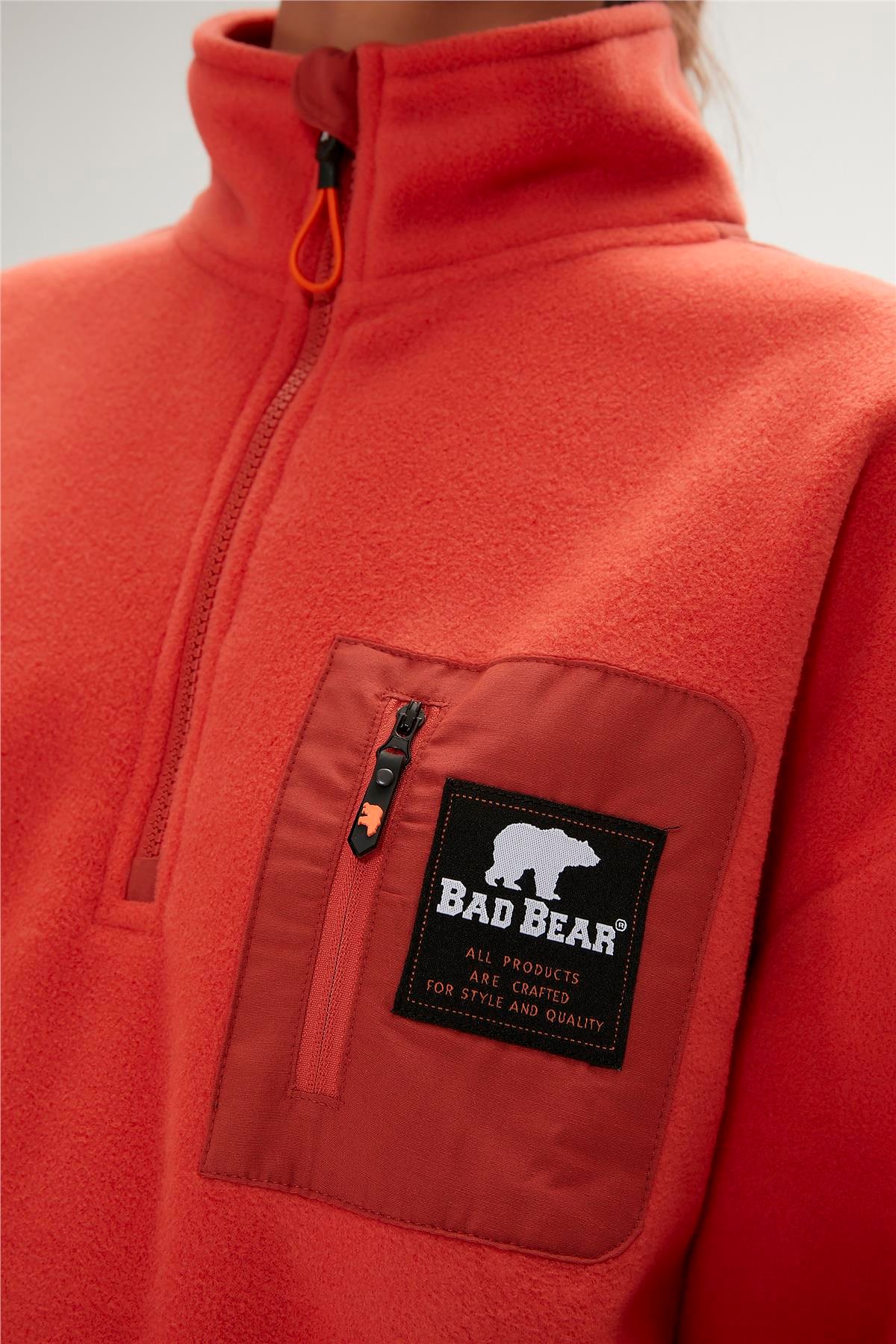 Bad Bear Kadın Polar Sweatshirt 23.04.21.001-C109 Kırmızı