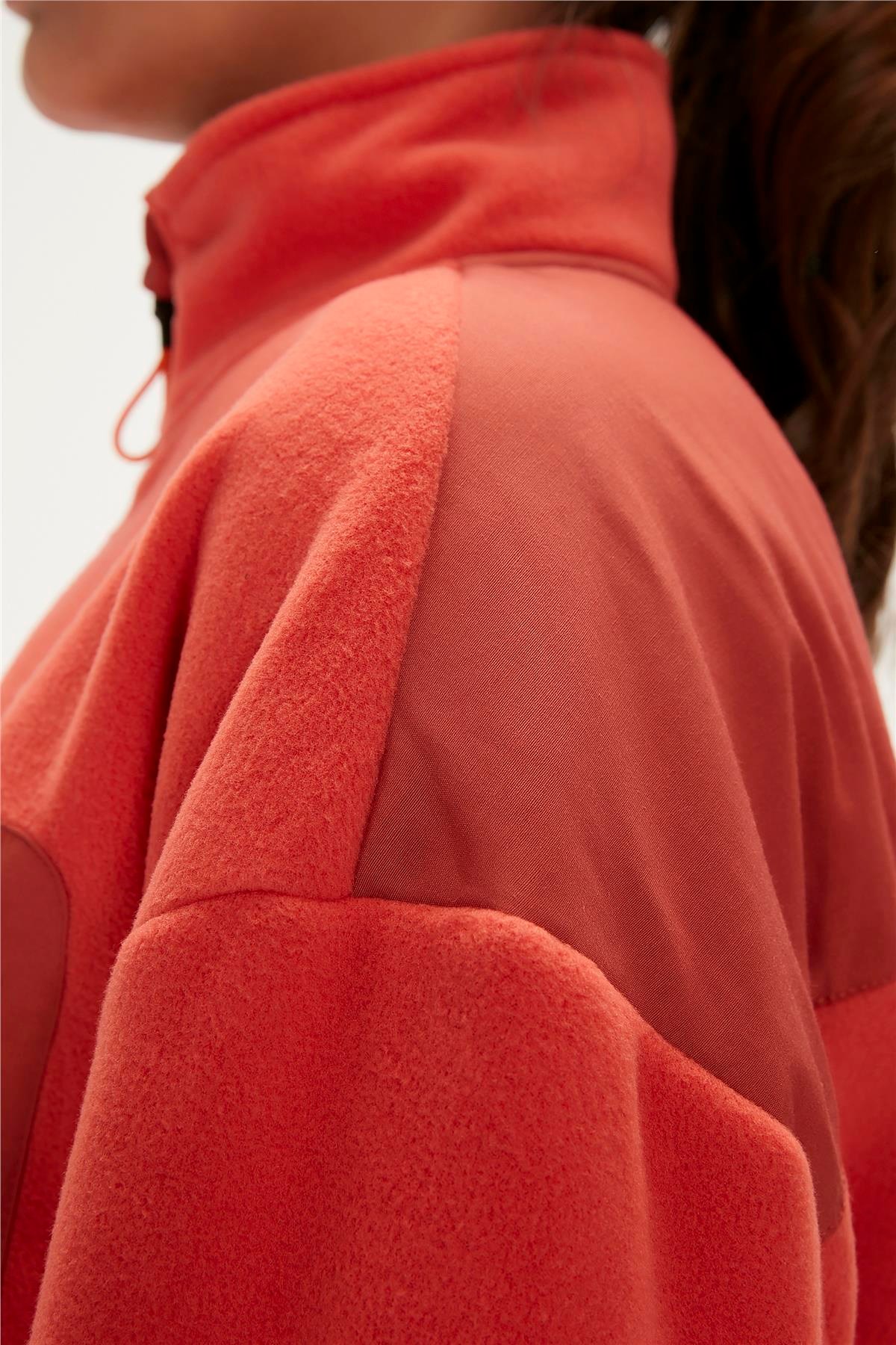 Bad Bear Kadın Polar Sweatshirt 23.04.21.001-C109 Kırmızı