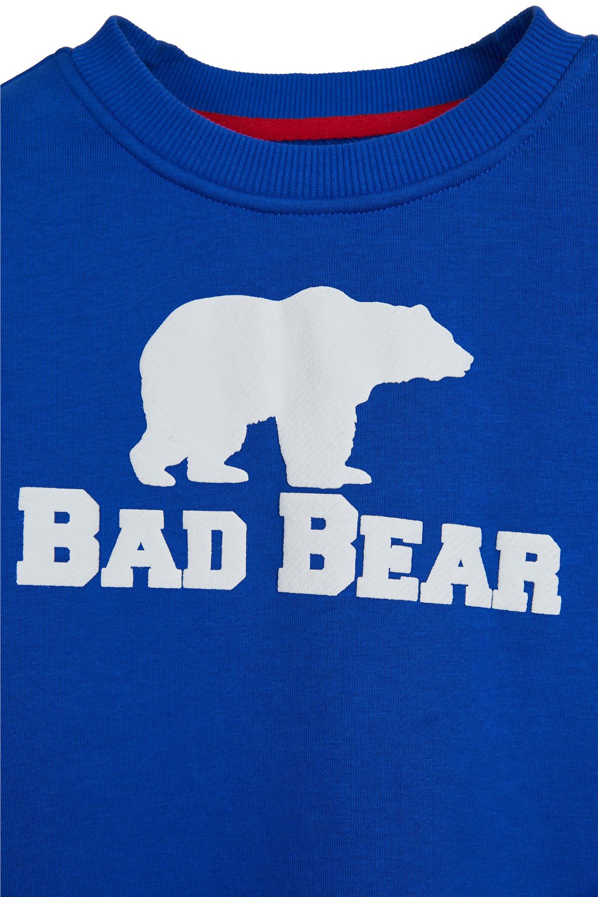 Bad Bear Logo Sweatshirt 23.06.12.001-C141 Mavi