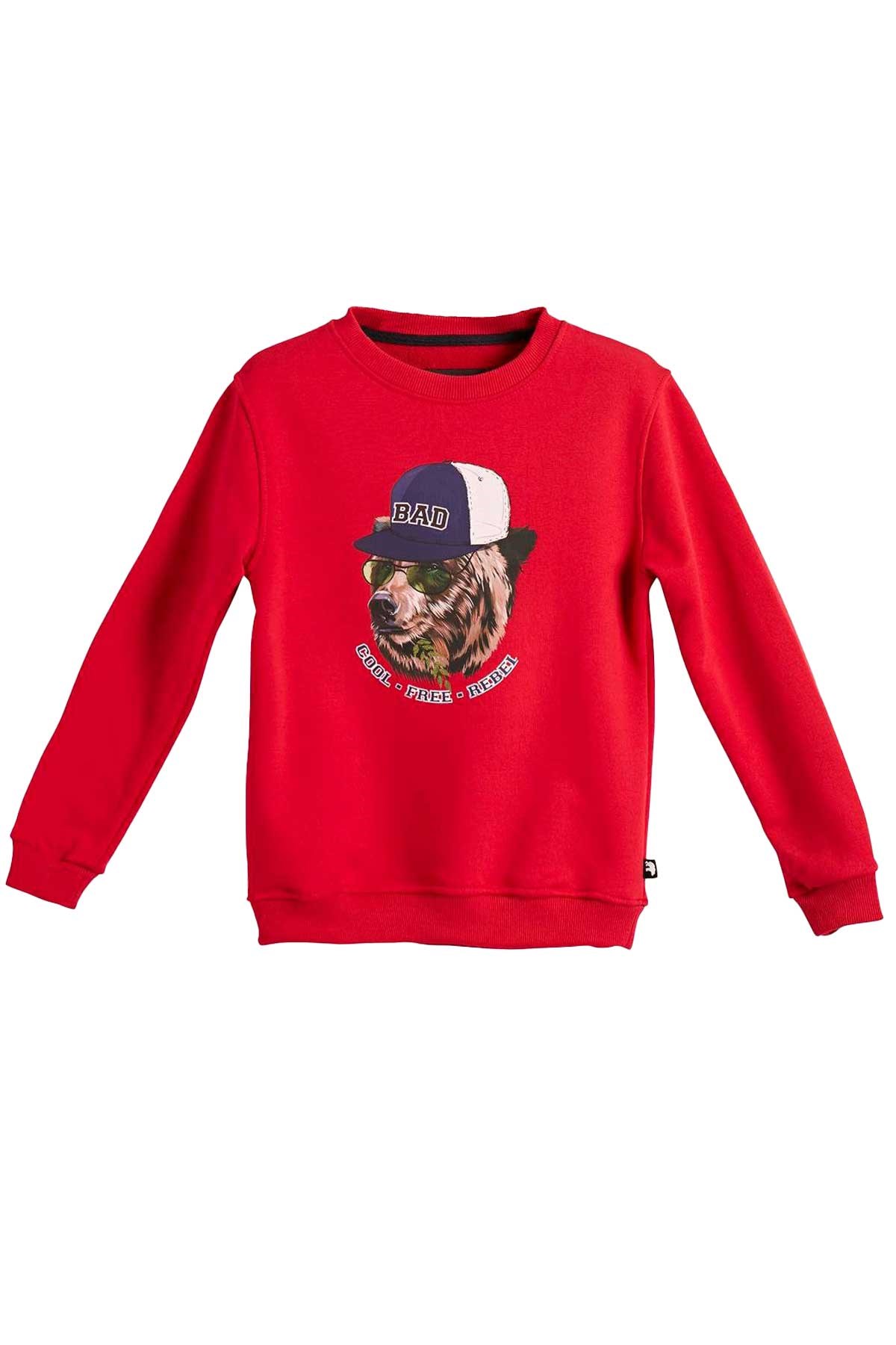 Bad Bear Çocuk Sweatshirt 23.06.12.002-C54 Kırmızı