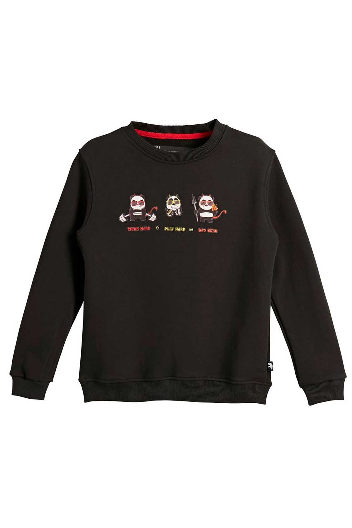 Bad Bear Çocuk Sweatshirt 23.06.12.003-C01 Siyah