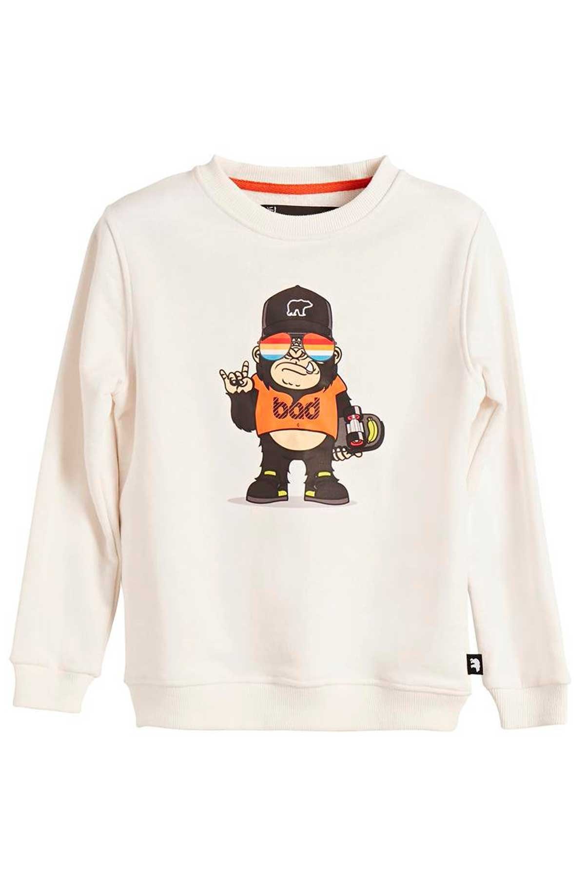 Bad Bear Çocuk Sweatshirt 23.06.12.004-C04 Beyaz
