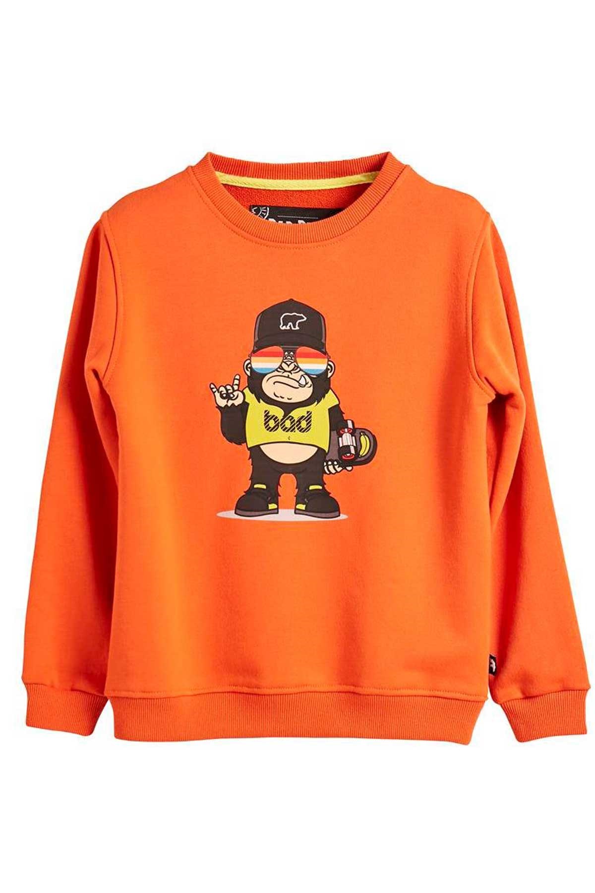 Bad Bear Çocuk Sweatshirt 23.06.12.004-C38 Turuncu