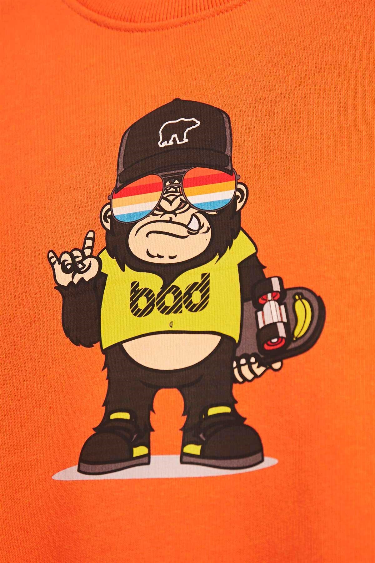 Bad Bear Çocuk Sweatshirt 23.06.12.004-C38 Turuncu