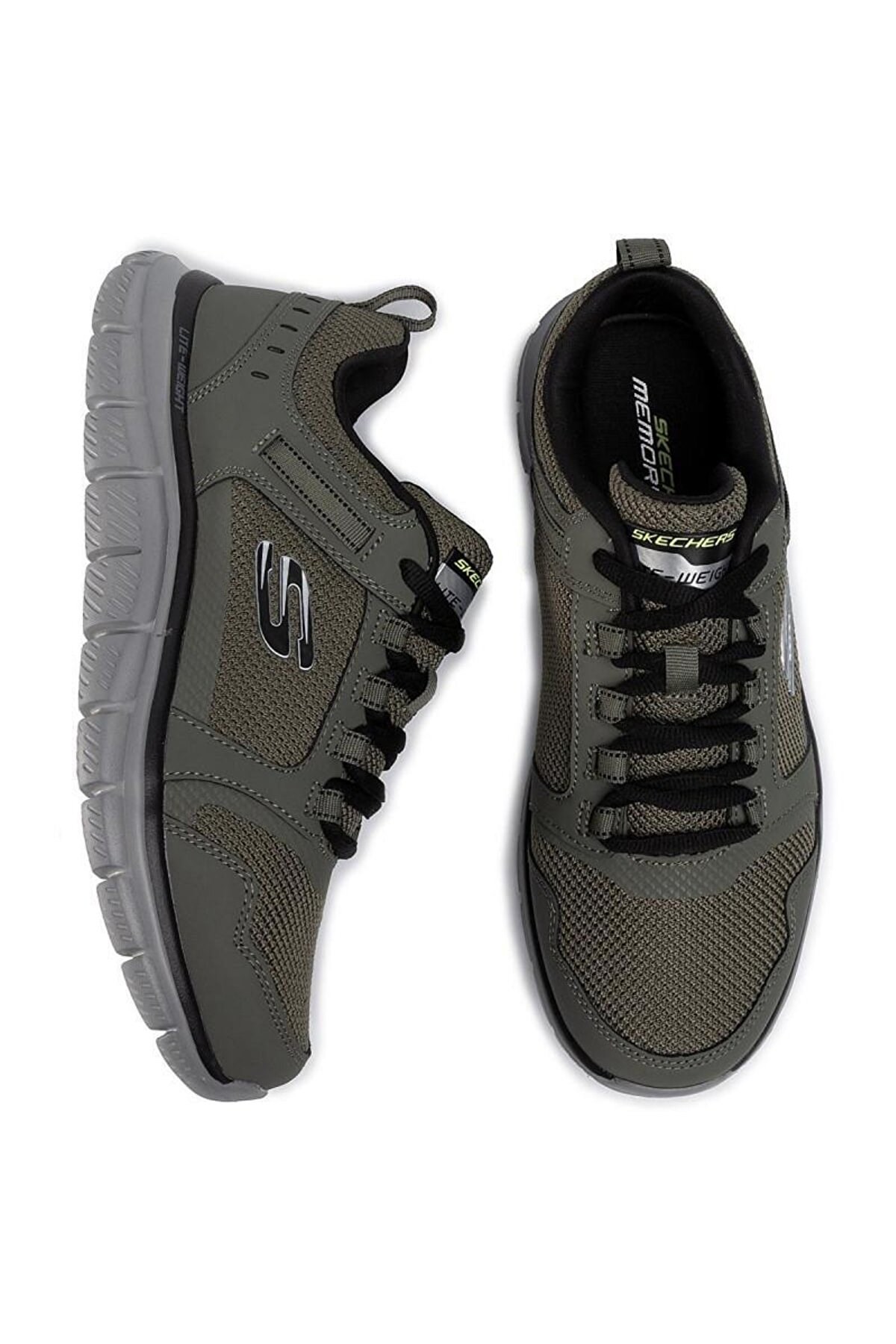 Skechers Track - Knockhıll Erkek Spor Ayakkabı 232001 OLBK Haki