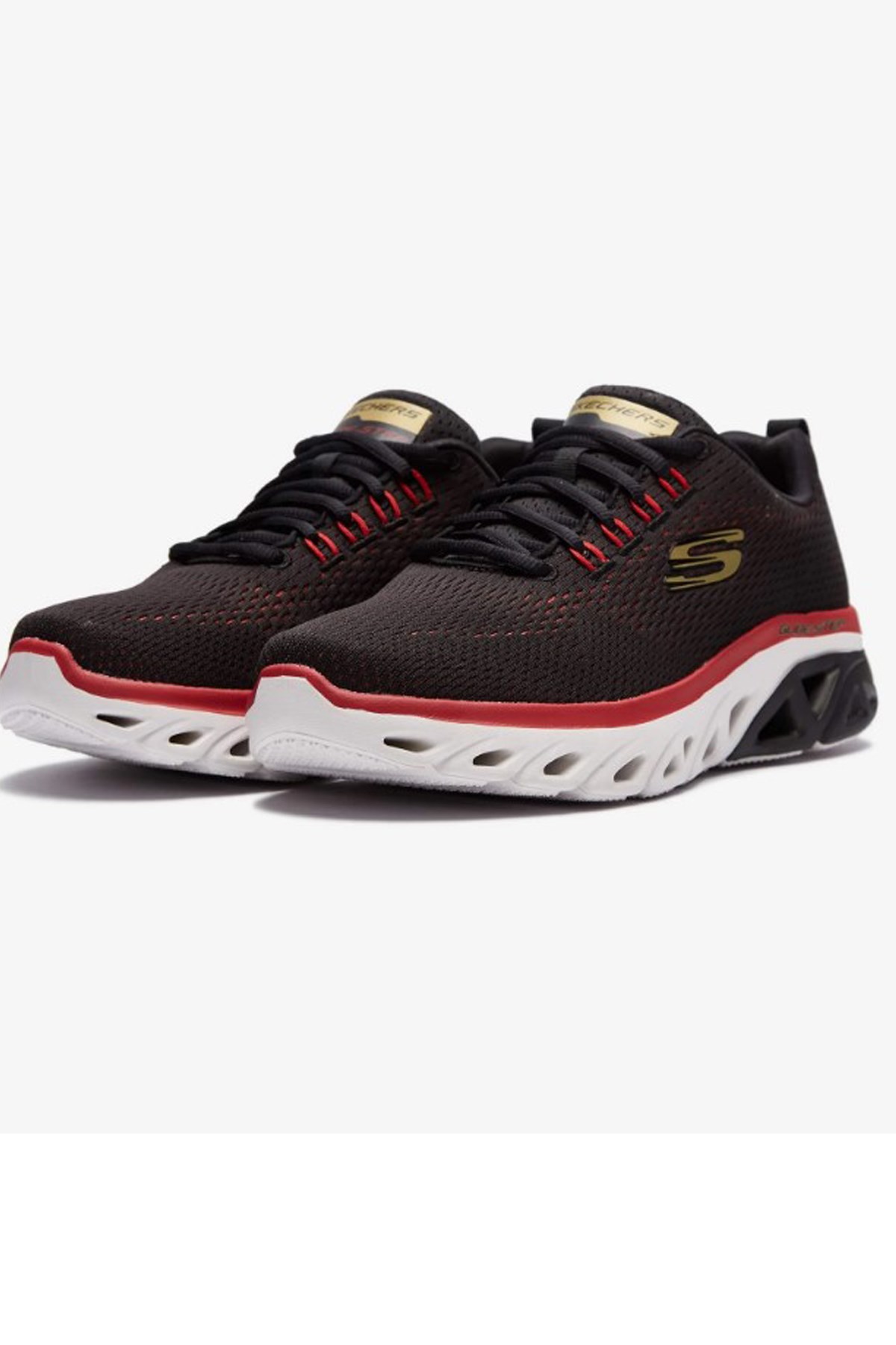 Skechers Glide-Step Sport-Wave Heat Erkek Spor Ayakkabı 232270 BKRD Siyah