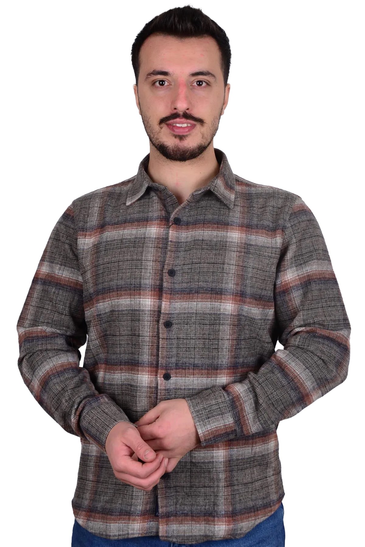 Cazador Erkek Oduncu Gömleği CAZ 2011 Kahverengi