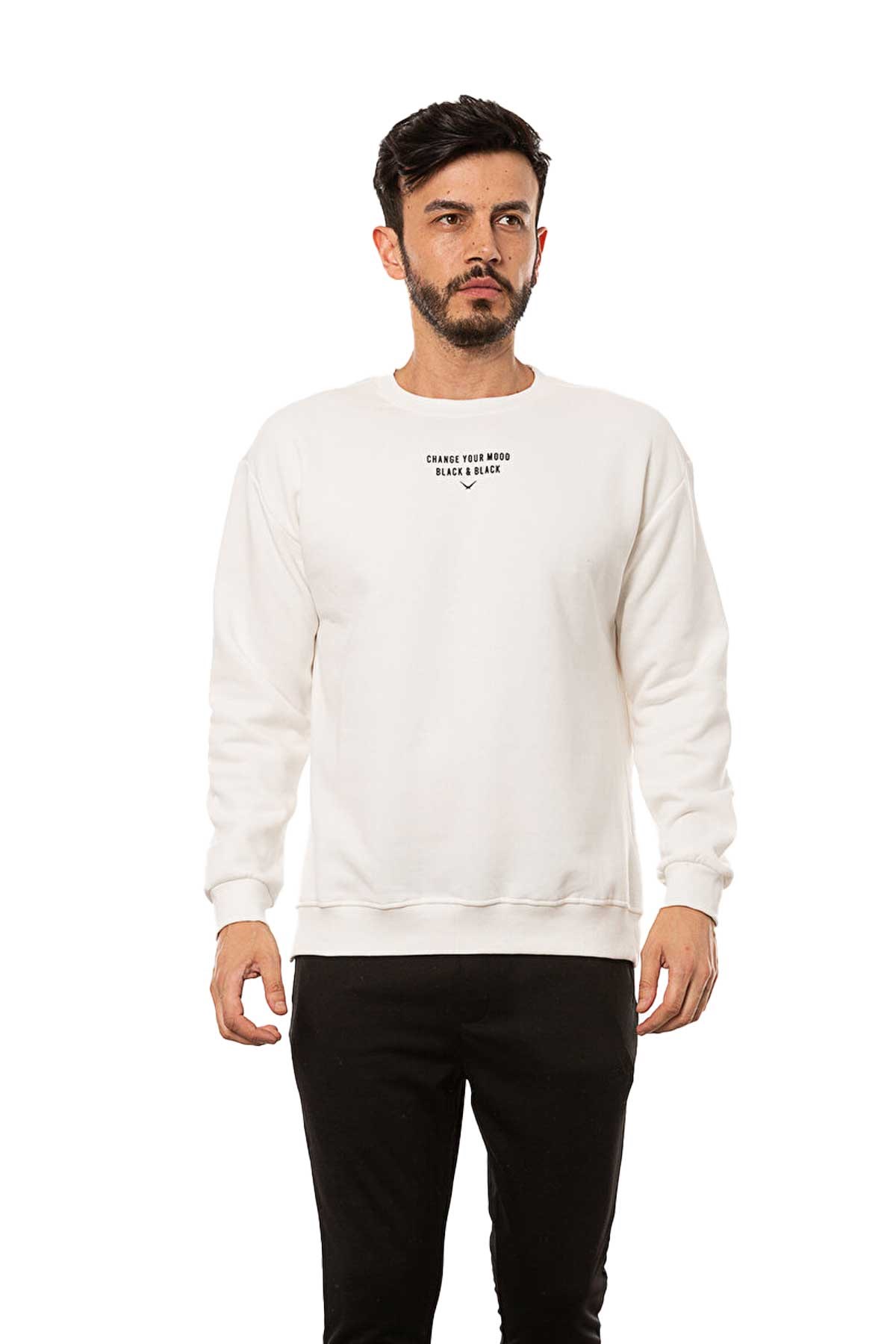 Cazador Erkek Sweatshirt CAZ 5107 Ekru