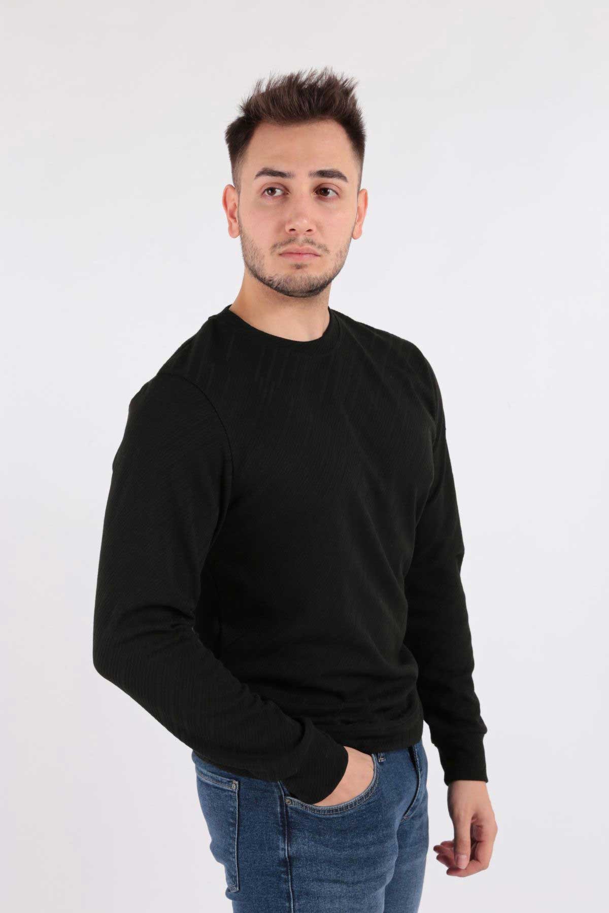 Cazador Erkek Sweatshirt CAZ 5232 Siyah