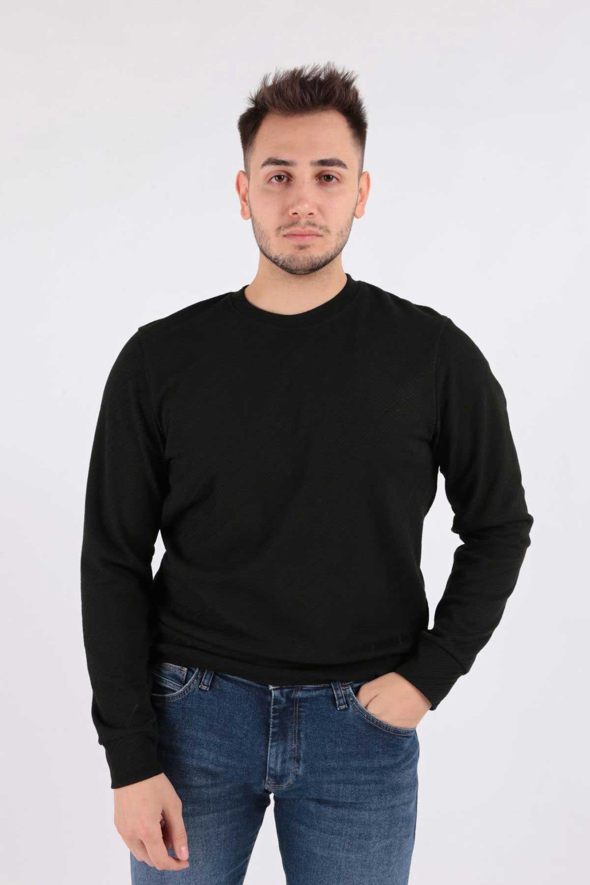 Cazador Erkek Sweatshirt CAZ 5232 Siyah