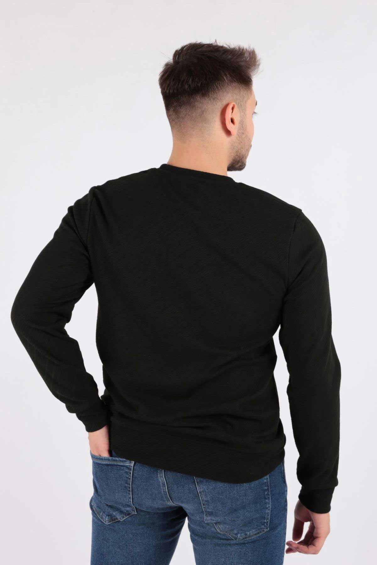 Cazador Erkek Sweatshirt CAZ 5232 Siyah