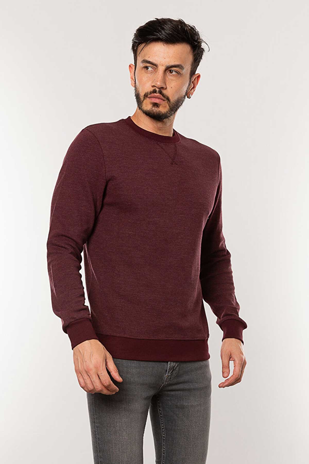 Cazador Erkek Sweatshirt CAZ 5233 Bordo