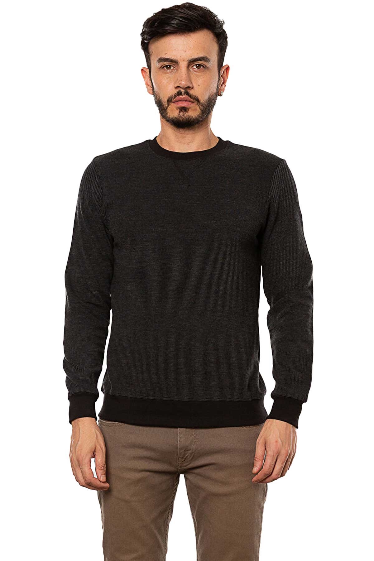 Cazador Erkek Sweatshirt CAZ 5233 Siyah