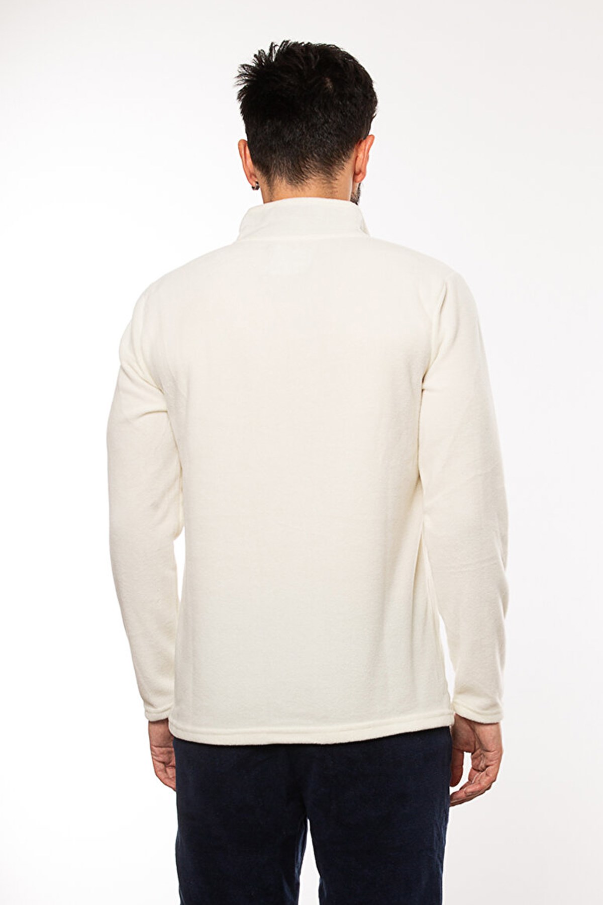 Cazador Erkek Polar Sweatshirt CAZ 5632 Ekru
