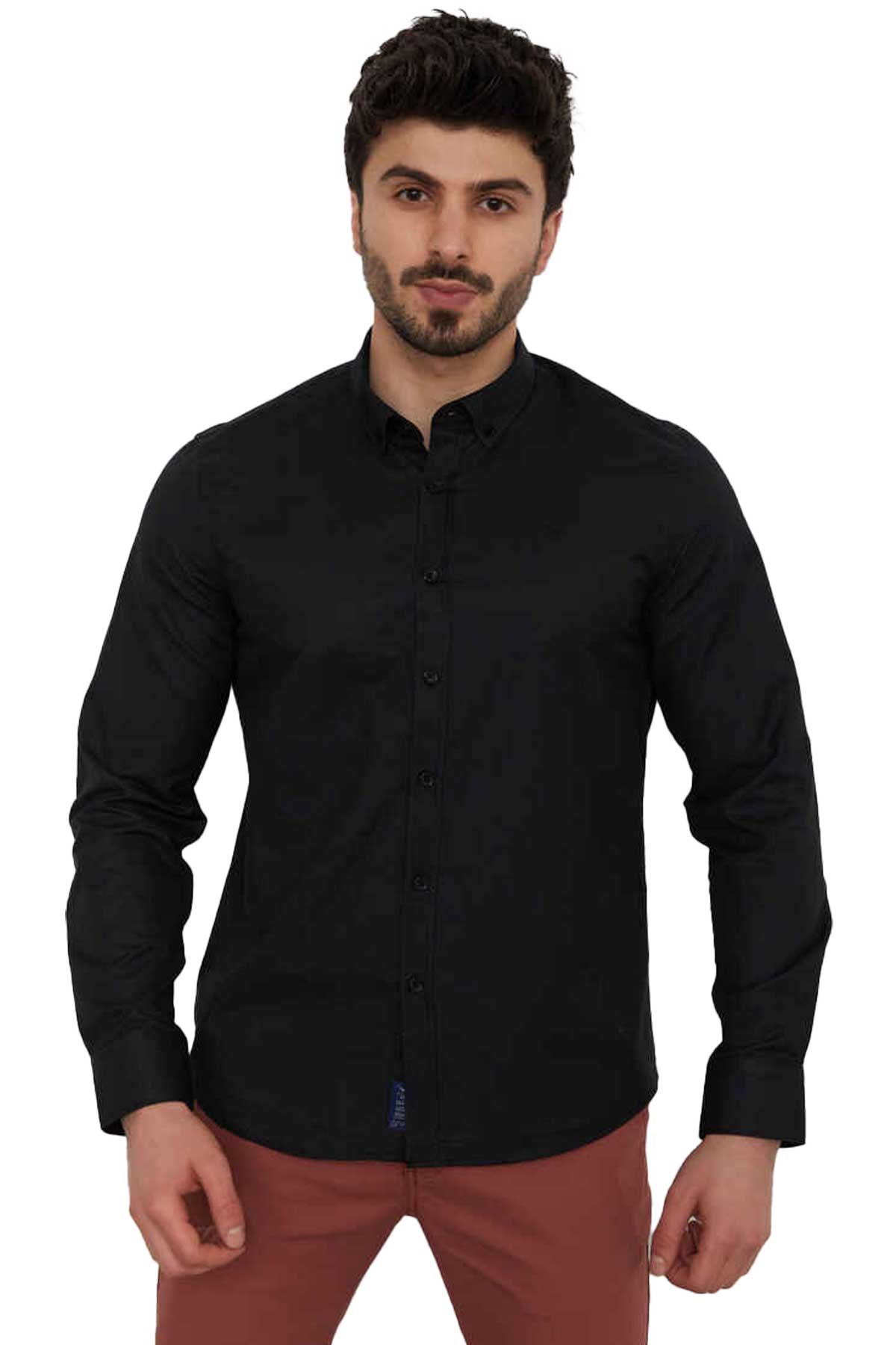 Cazador Erkek Gömlek CAZ 2059 Siyah