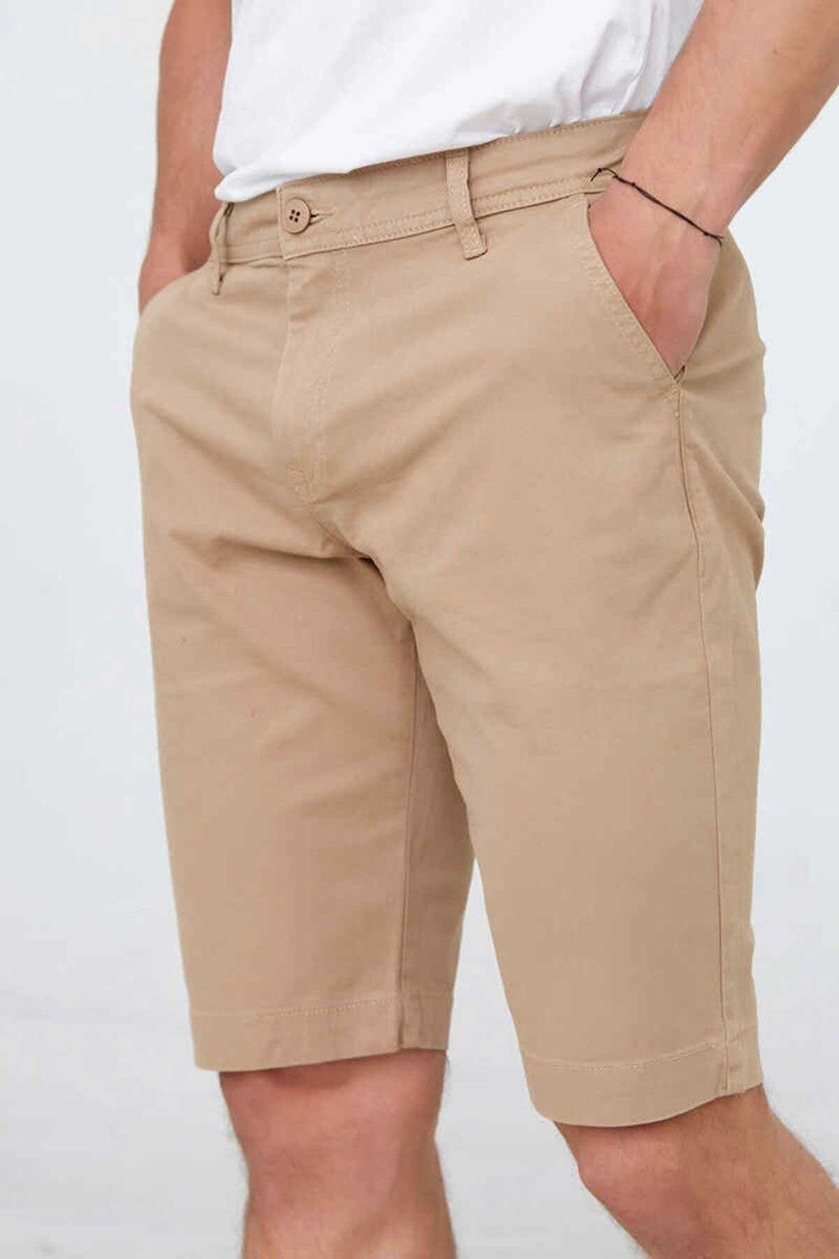 Cazador Erkek Bermuda Şort CAZ 6001 Bej