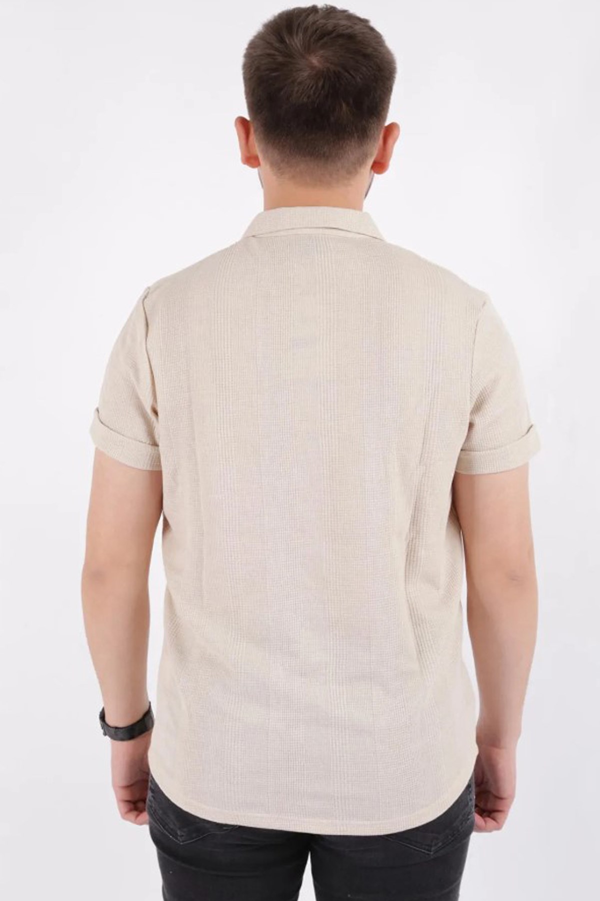 Cazador Erkek Kısa Kollu Gömlek CAZ 2000 Bej