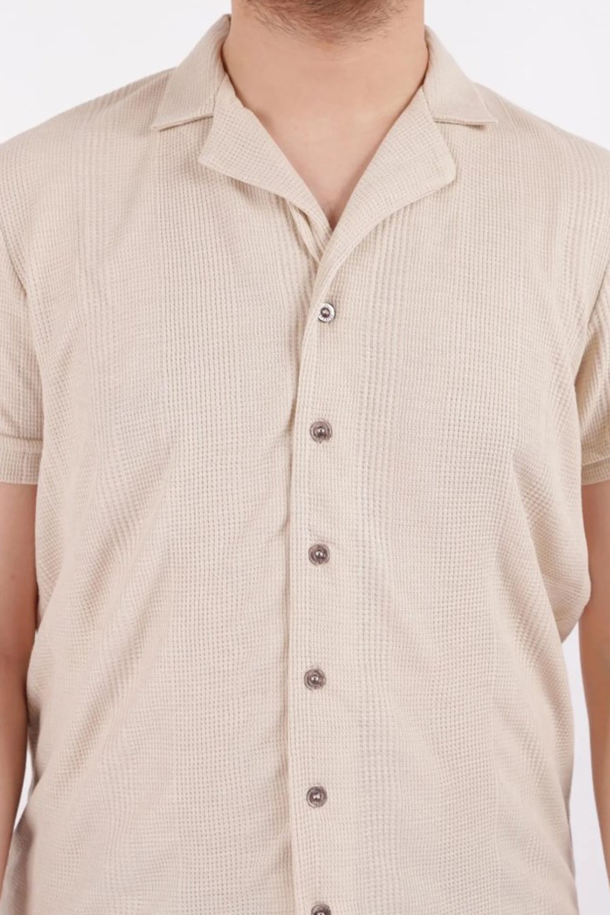 Cazador Erkek Kısa Kollu Gömlek CAZ 2000 Bej