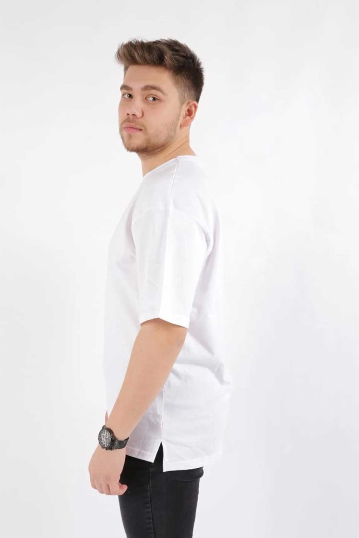 Cazador Erkek Tişört CAZ 4036 Beyaz