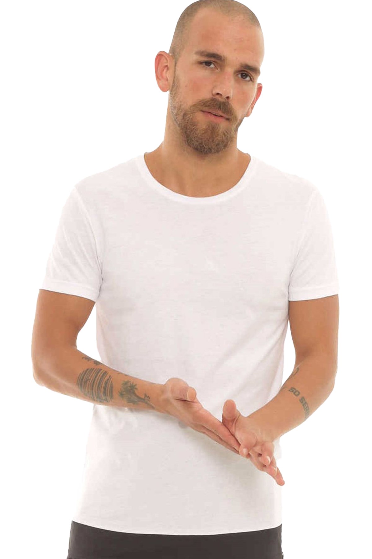 Cazador Erkek Tişört CAZ 4062 Beyaz