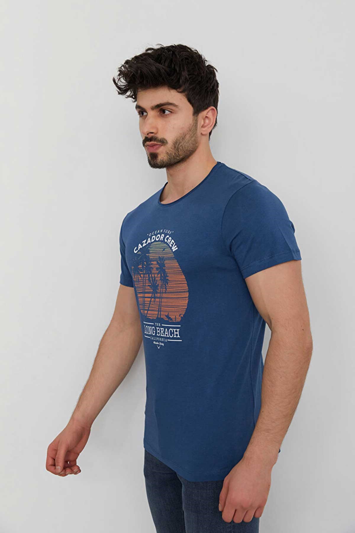 Cazador Erkek Tişört CAZ 4074 Lacivert