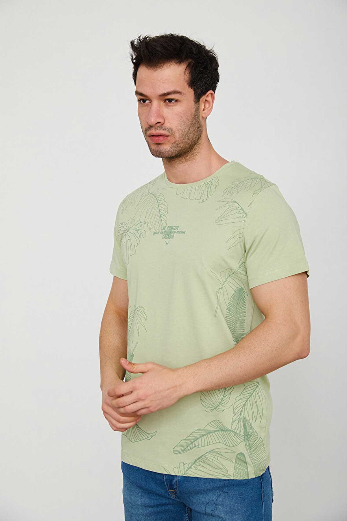 Cazador Erkek Tişört CAZ 4121 Yeşil
