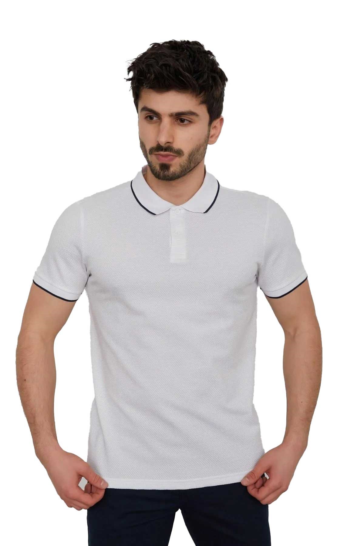 Cazador Erkek Tişört CAZ 4152 Beyaz