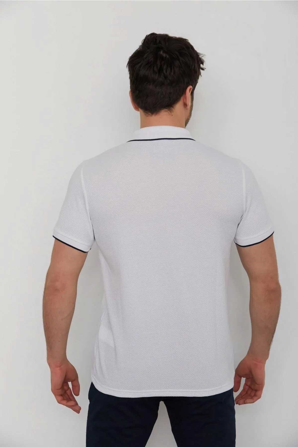 Cazador Erkek Tişört CAZ 4152 Beyaz