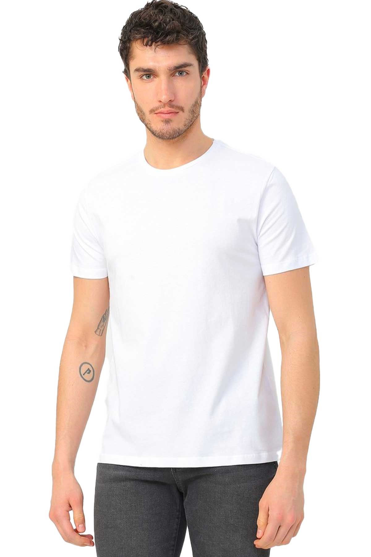 Cazador Erkek Tişört CAZ 4154 Beyaz