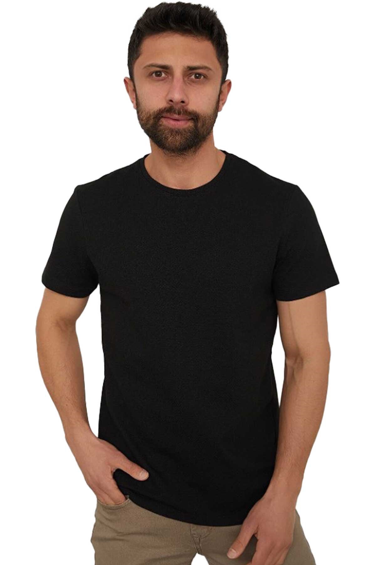 Cazador Erkek Tişört CAZ 4601 Siyah