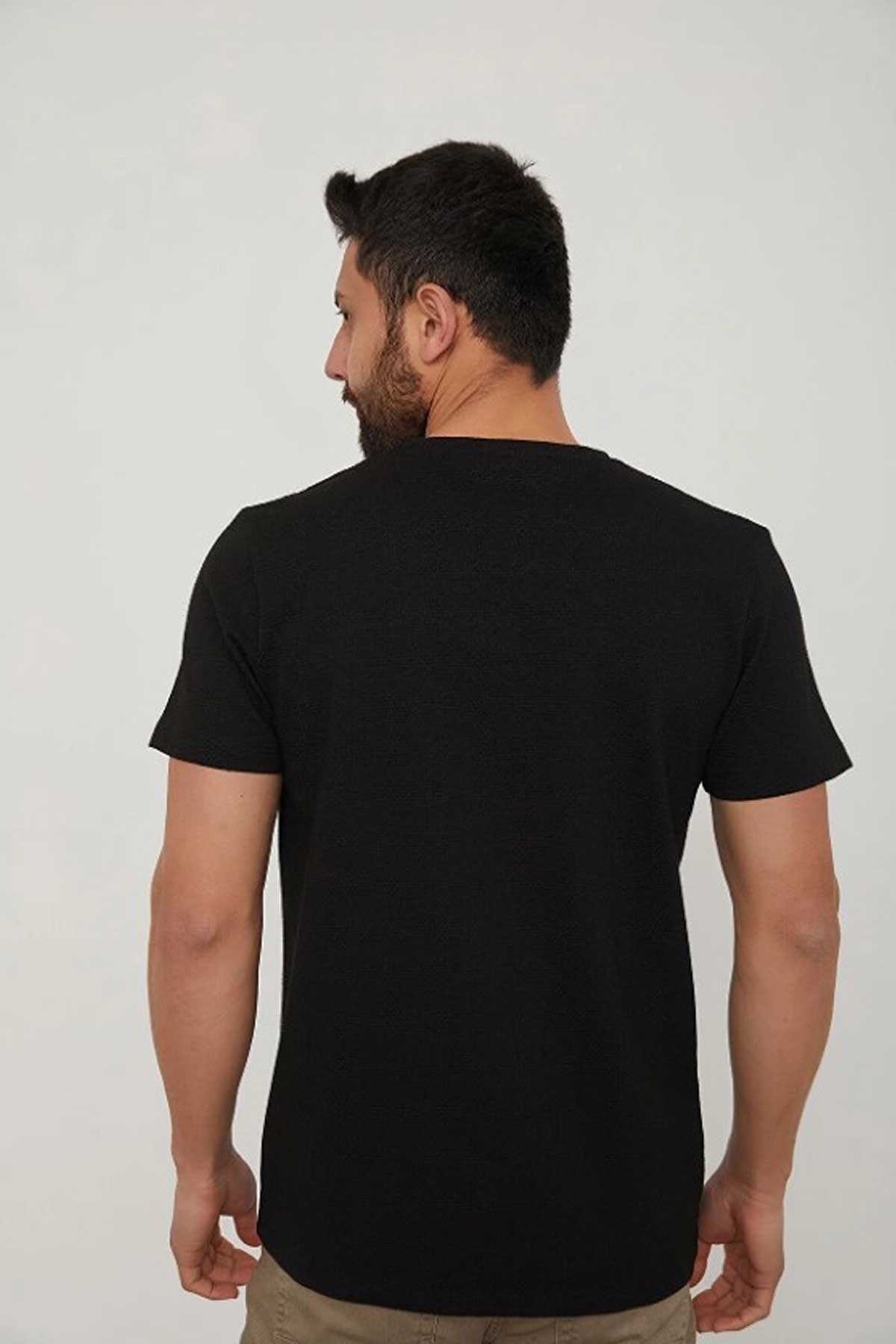 Cazador Erkek Tişört CAZ 4601 Siyah