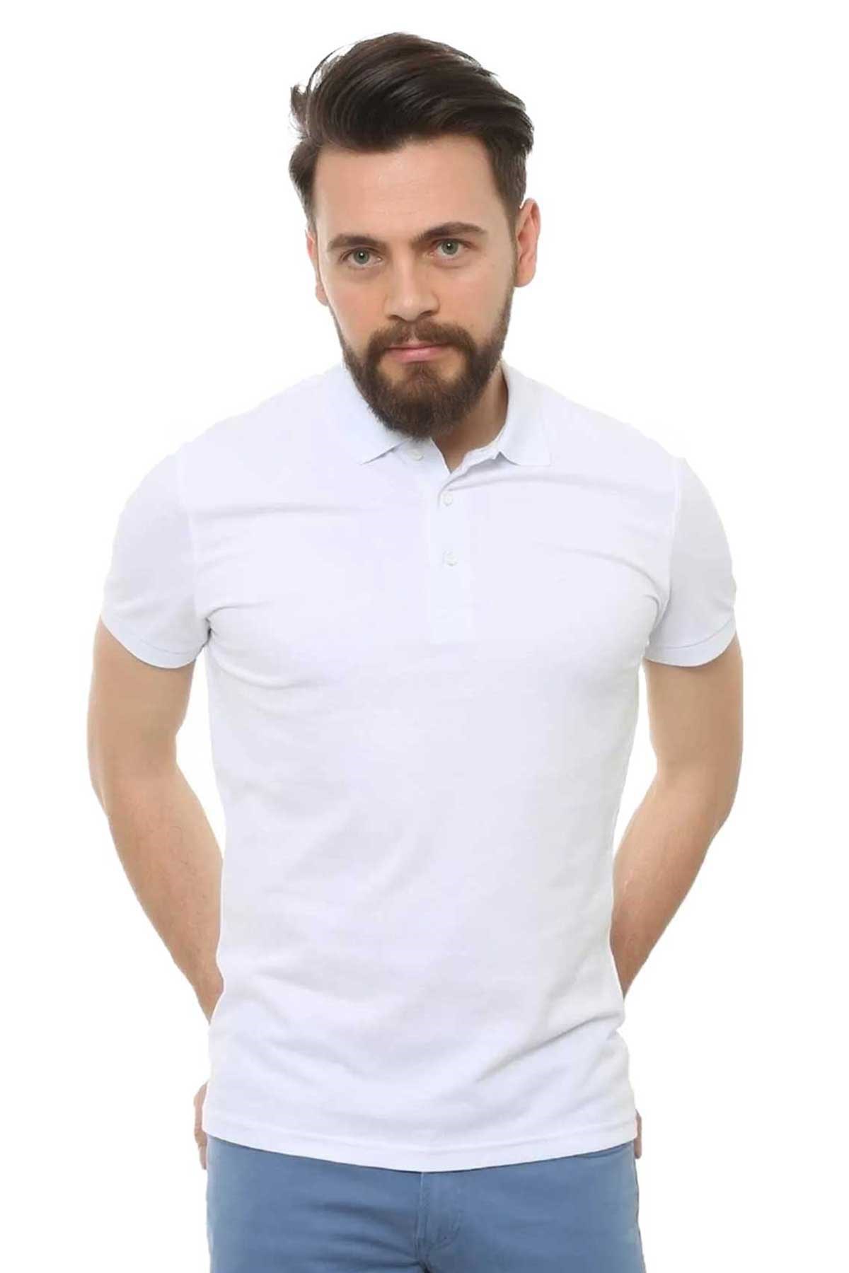 Cazador Erkek Tişört CAZ 4613 Beyaz