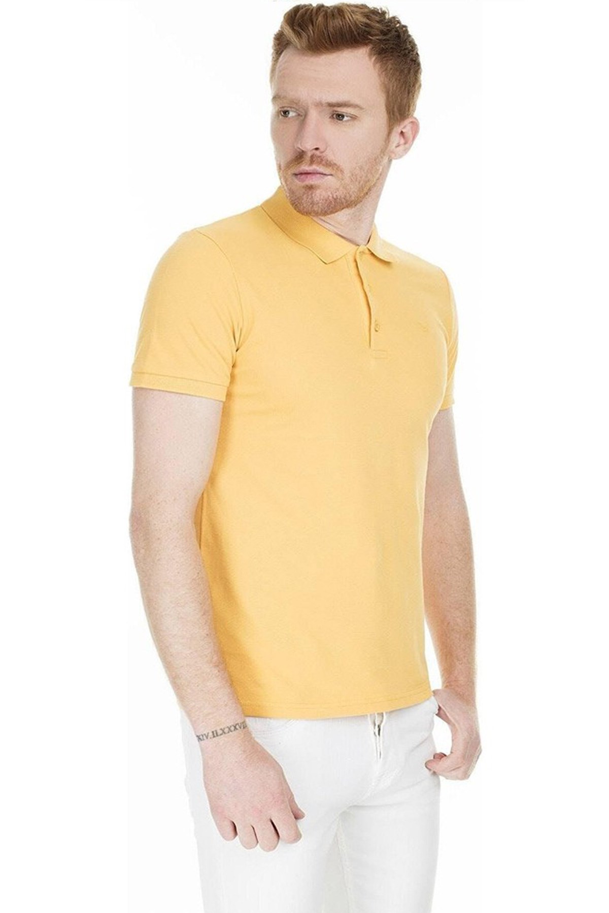 Cazador Erkek Tişört CAZ 4613 Sarı