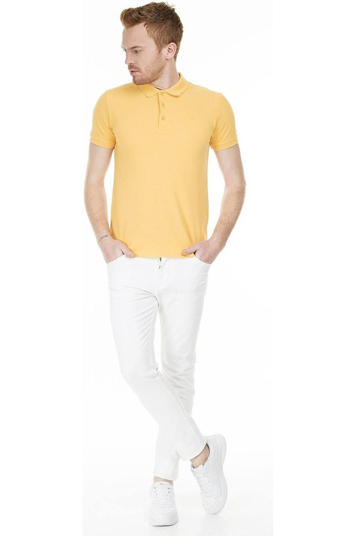 Cazador Erkek Tişört CAZ 4613 Sarı