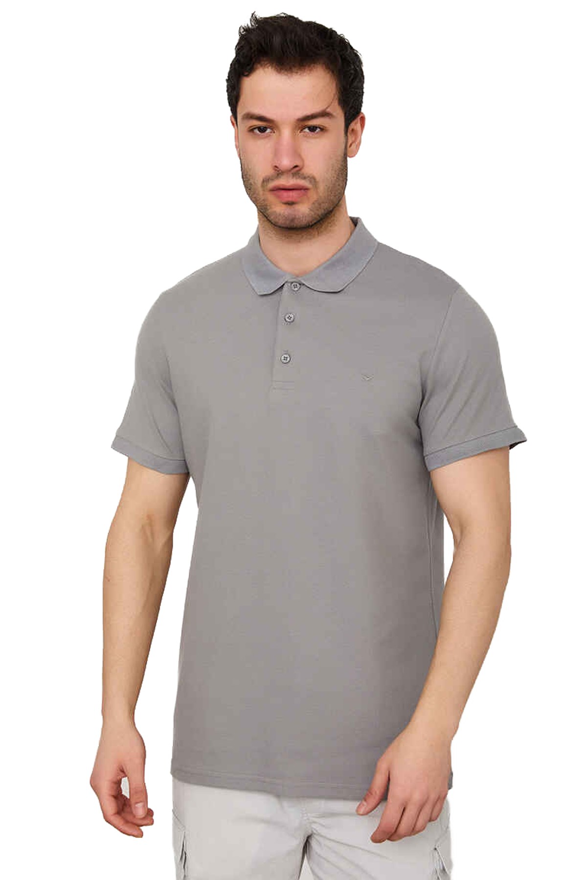 Cazador Erkek Polo Tişört CAZ 4613 Gri