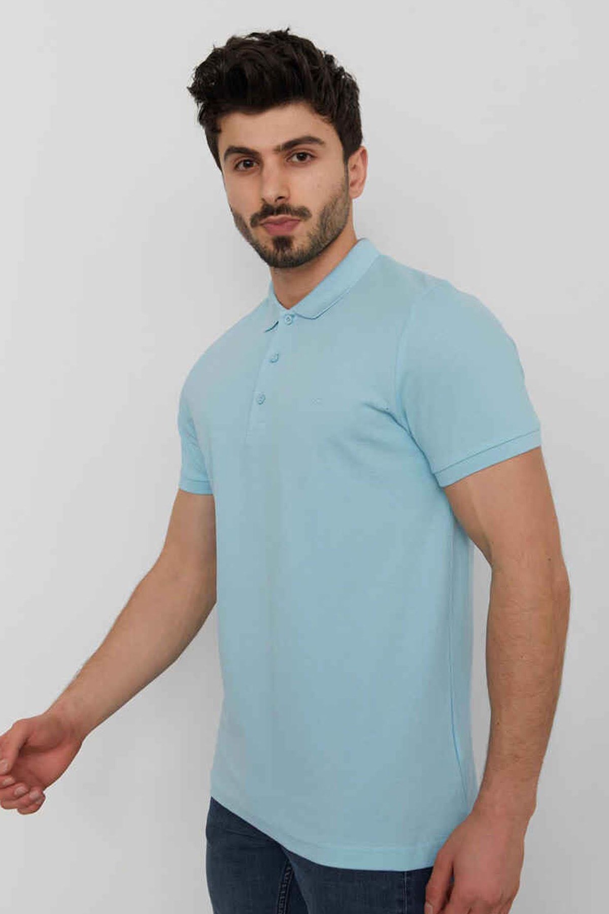 Cazador Erkek Tişört CAZ 4613 Açık Mavi