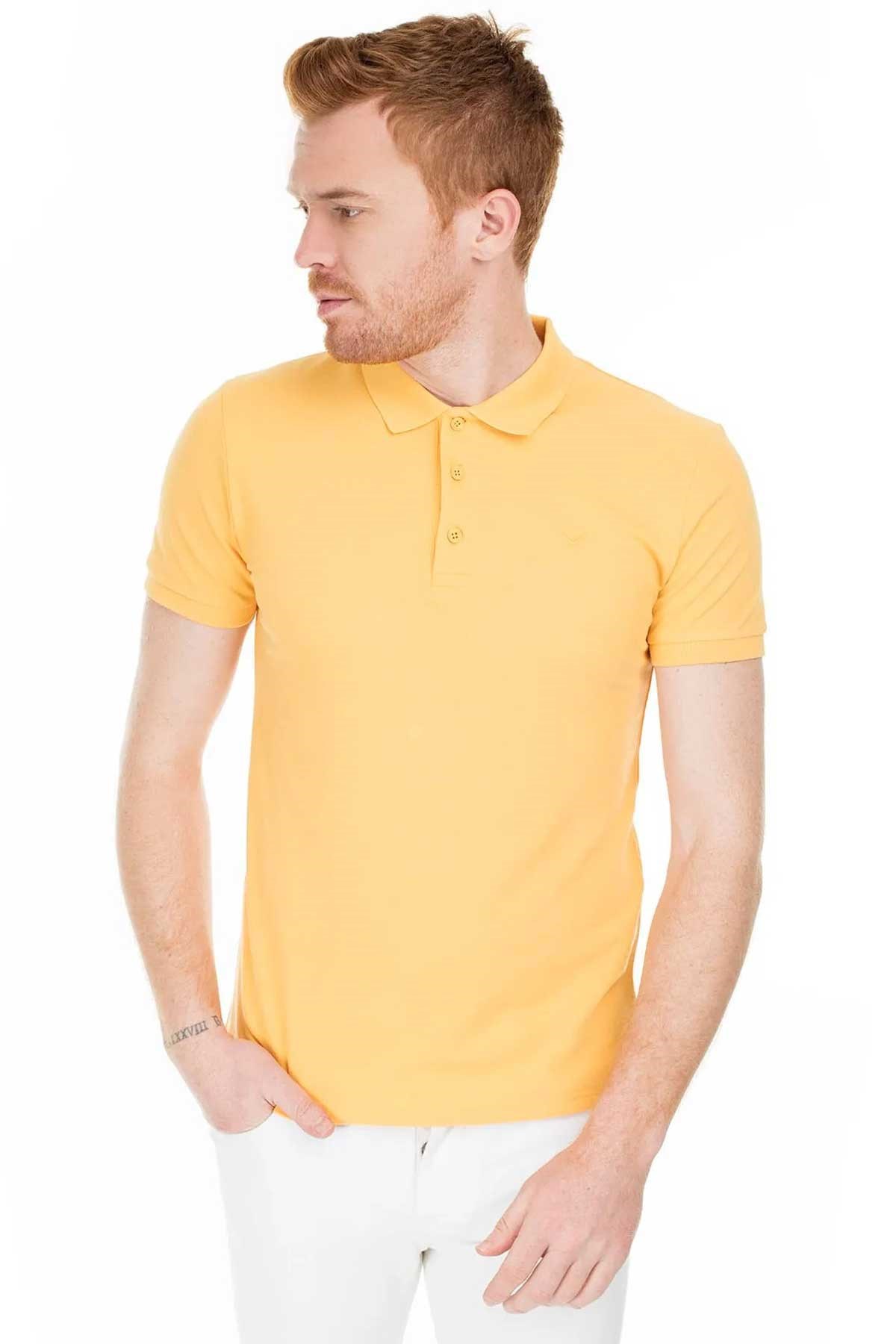 Cazador Erkek Tişört CAZ 4613 Sarı