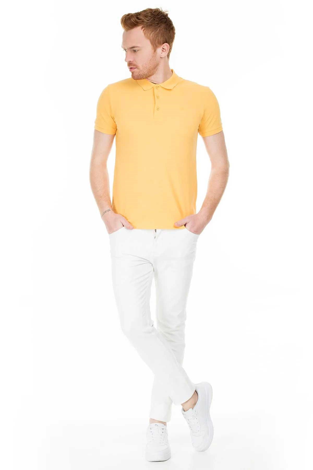 Cazador Erkek Tişört CAZ 4613 Sarı