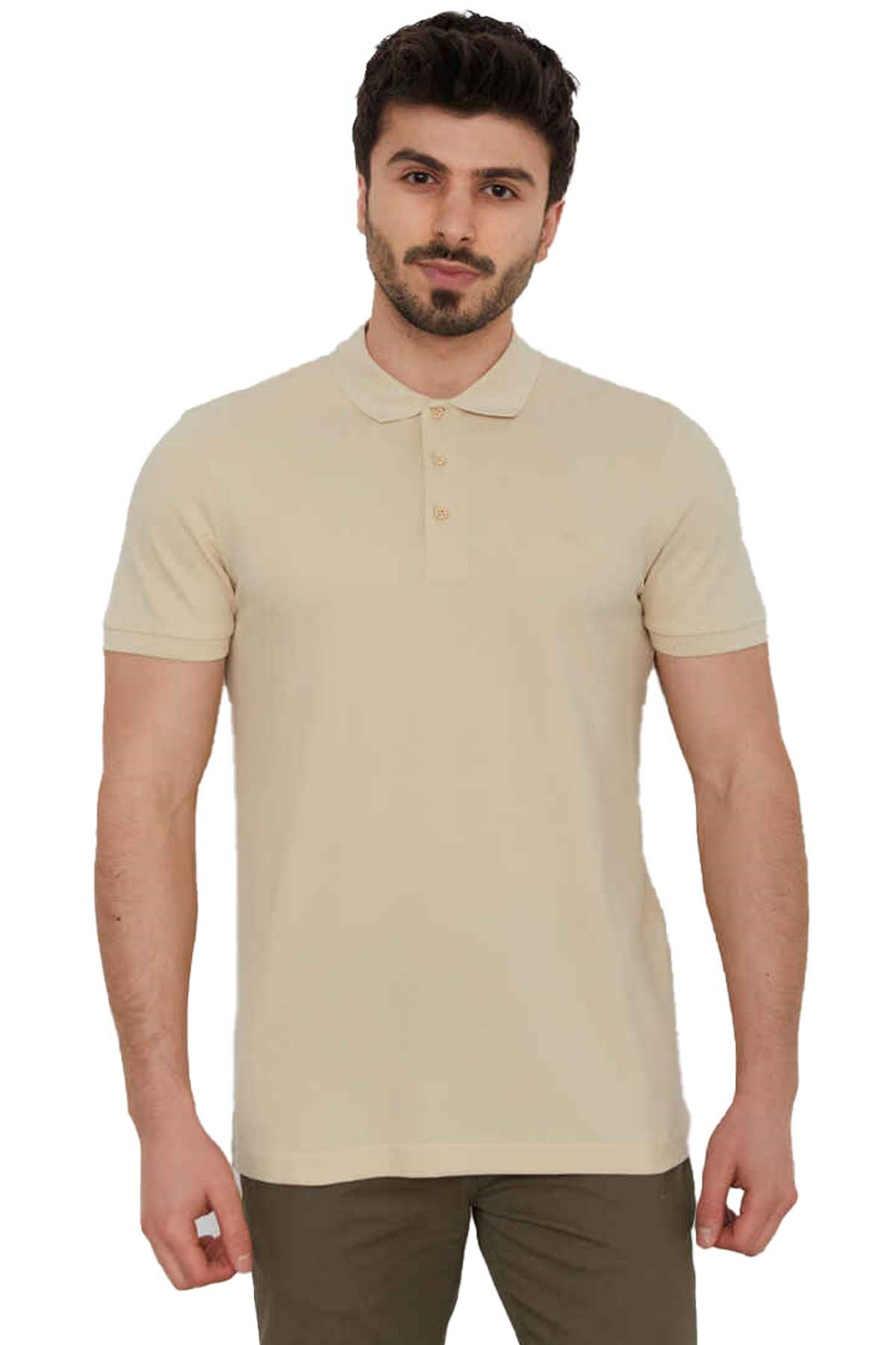 Cazador Erkek Tişört CAZ 4613 Vizon