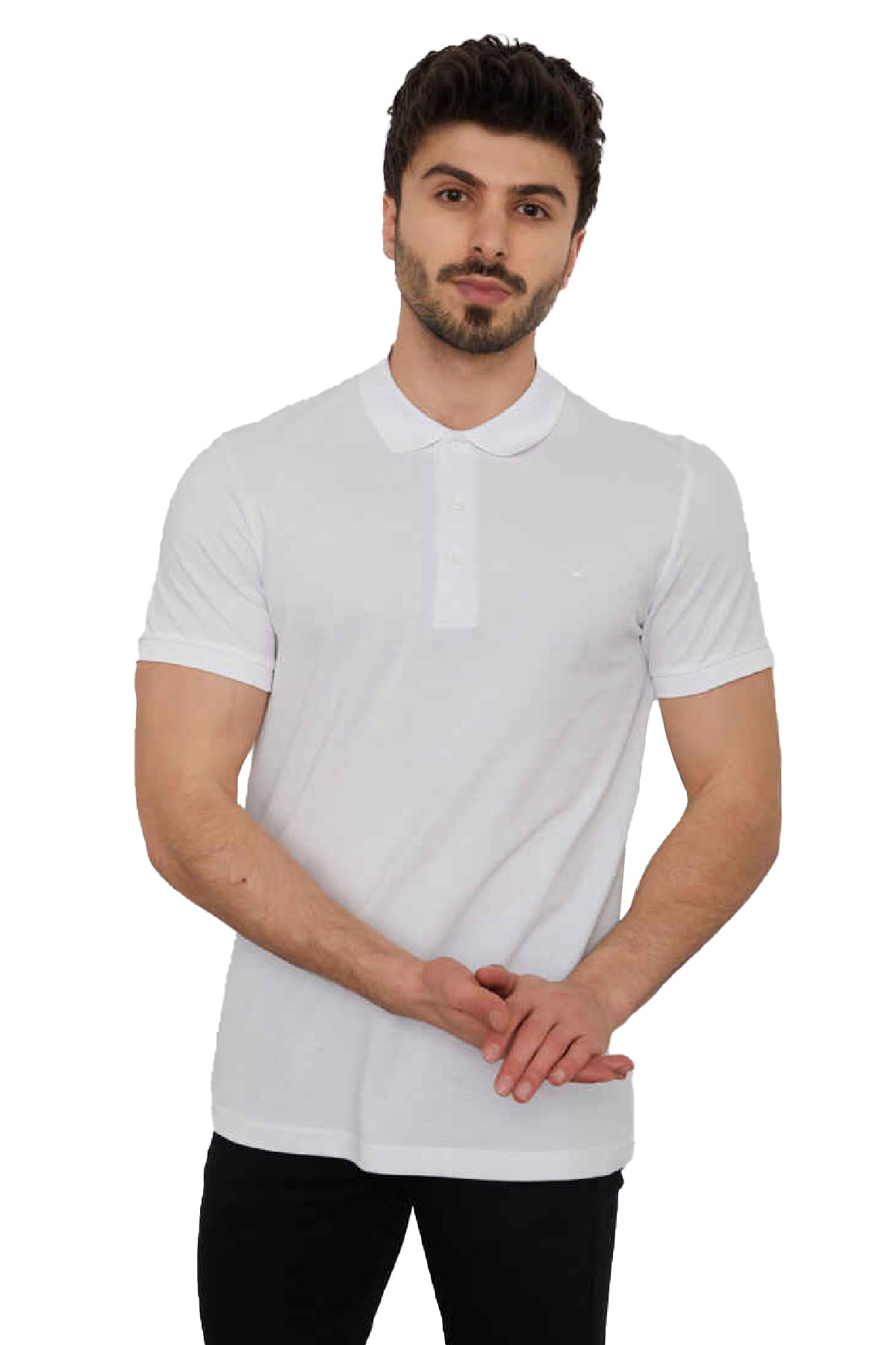 Cazador Erkek Polo Tişört CAZ 4613 Ekru