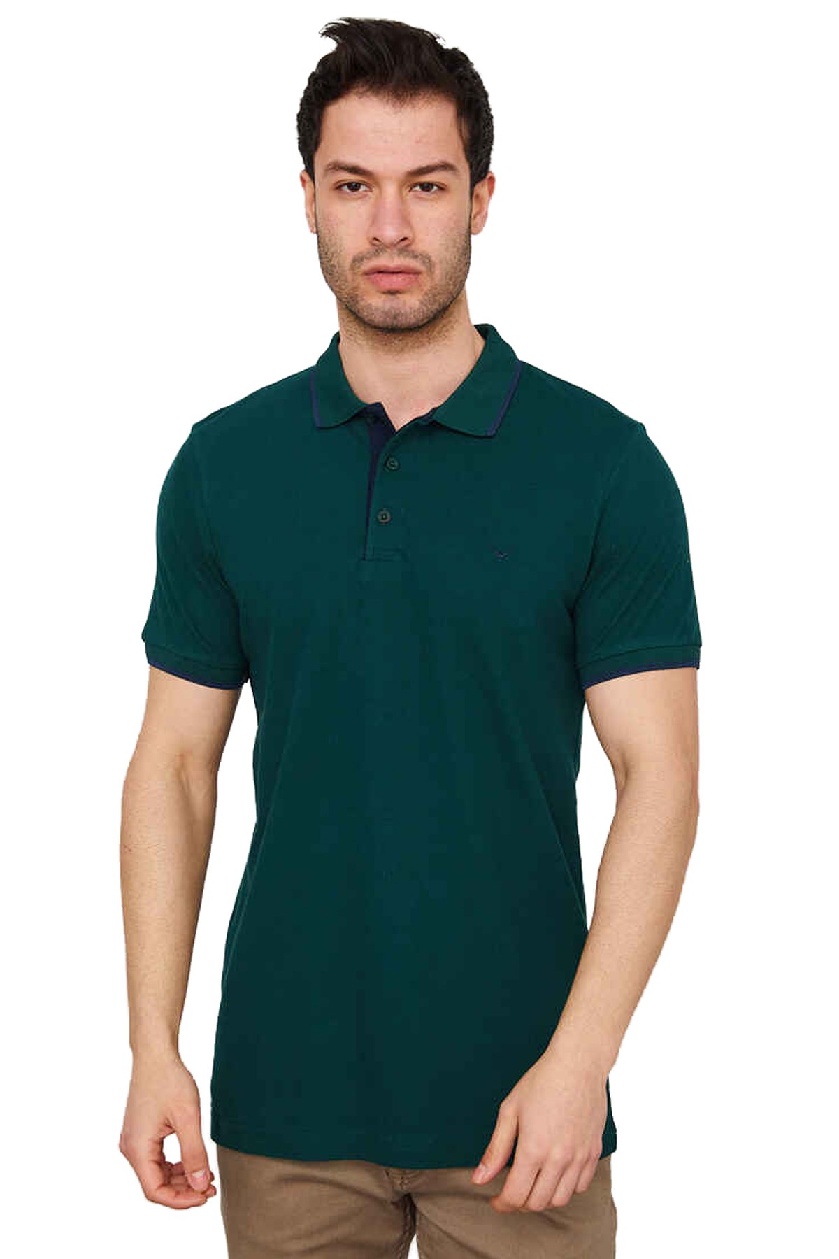 Cazador Erkek Polo Yaka Tişört CAZ 4614 Yeşil