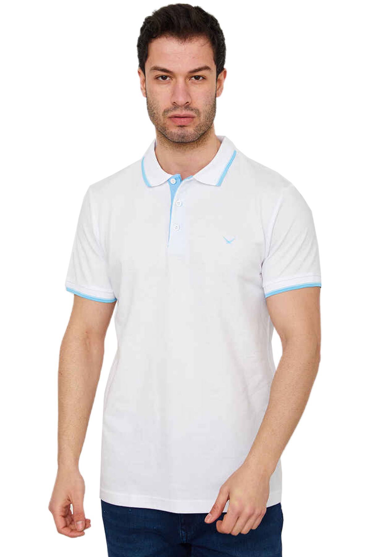 Cazador Erkek Polo Yaka Tişört CAZ 4614 Turkuaz