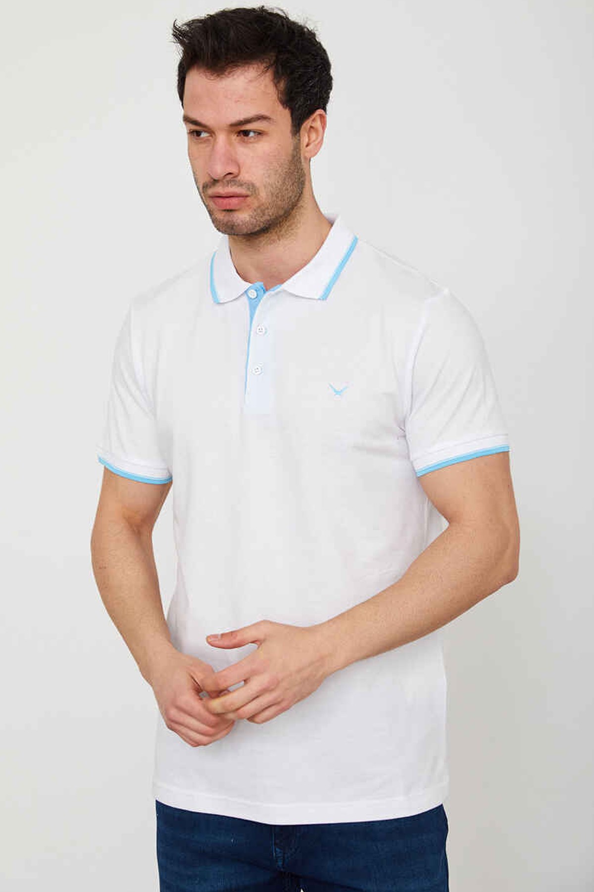 Cazador Erkek Polo Yaka Tişört CAZ 4614 Turkuaz