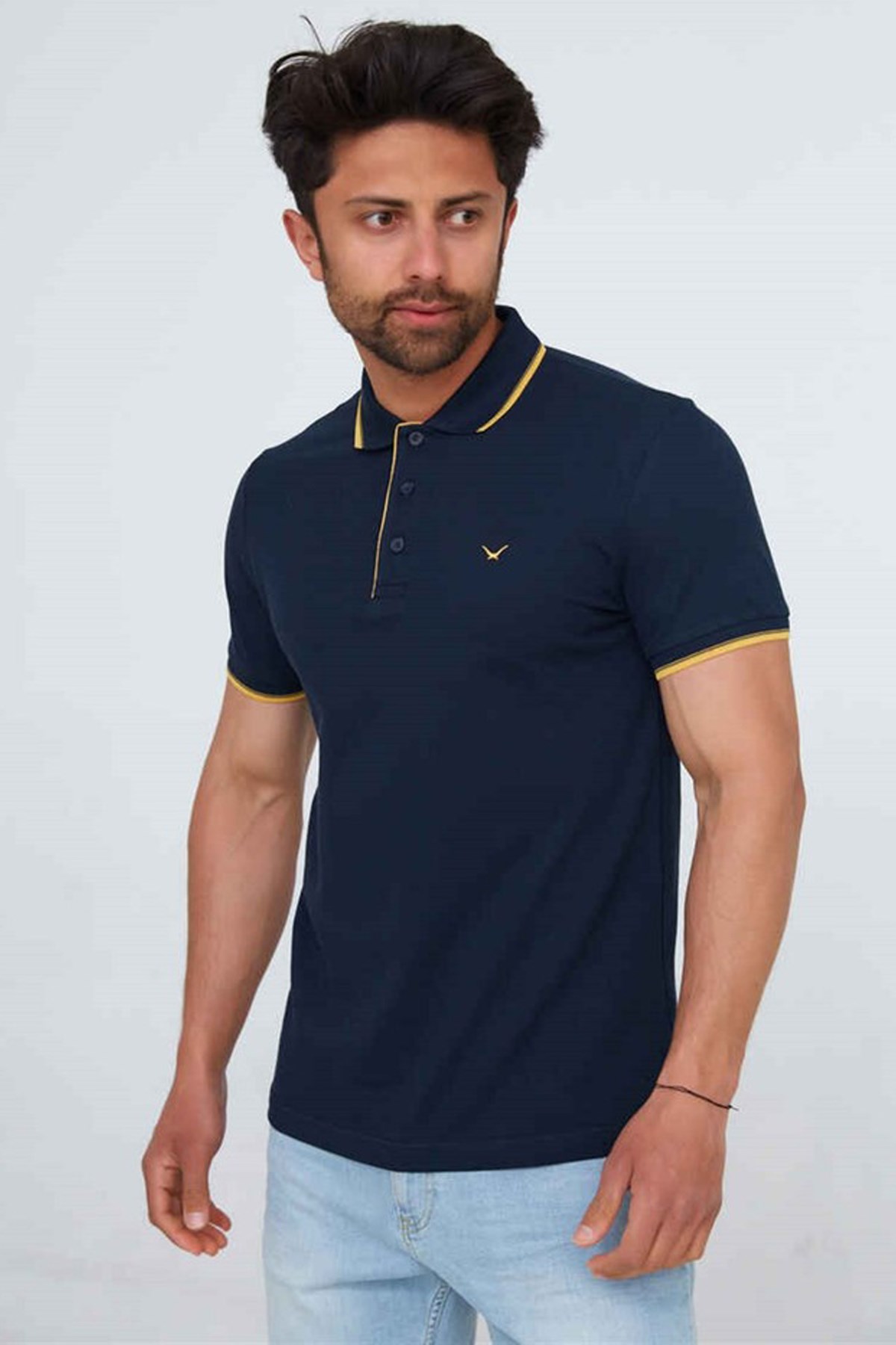 Cazador Erkek Polo Yaka Tişört CAZ 4614 Lacivert