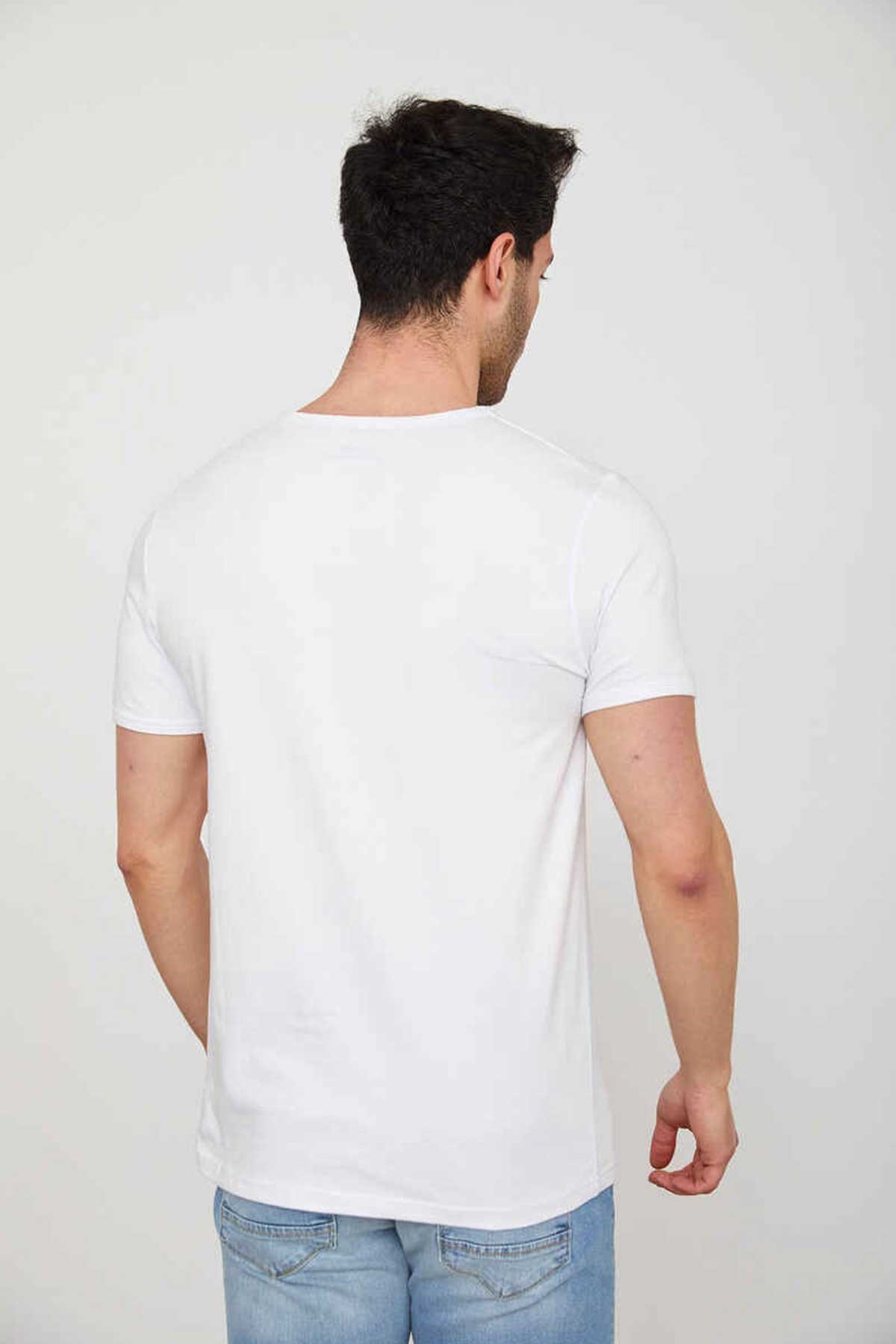 Cazador Erkek Tişört CAZ 4618 Beyaz